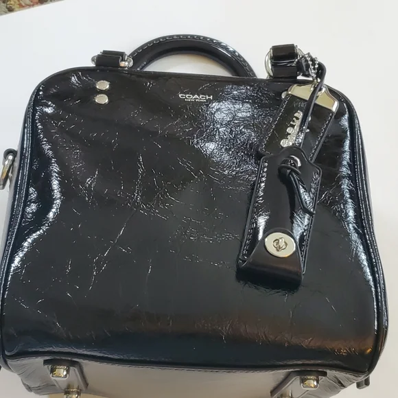 Coach Cube Rogue Bag Black Glazed Leather NWT - Picture 2 of 10